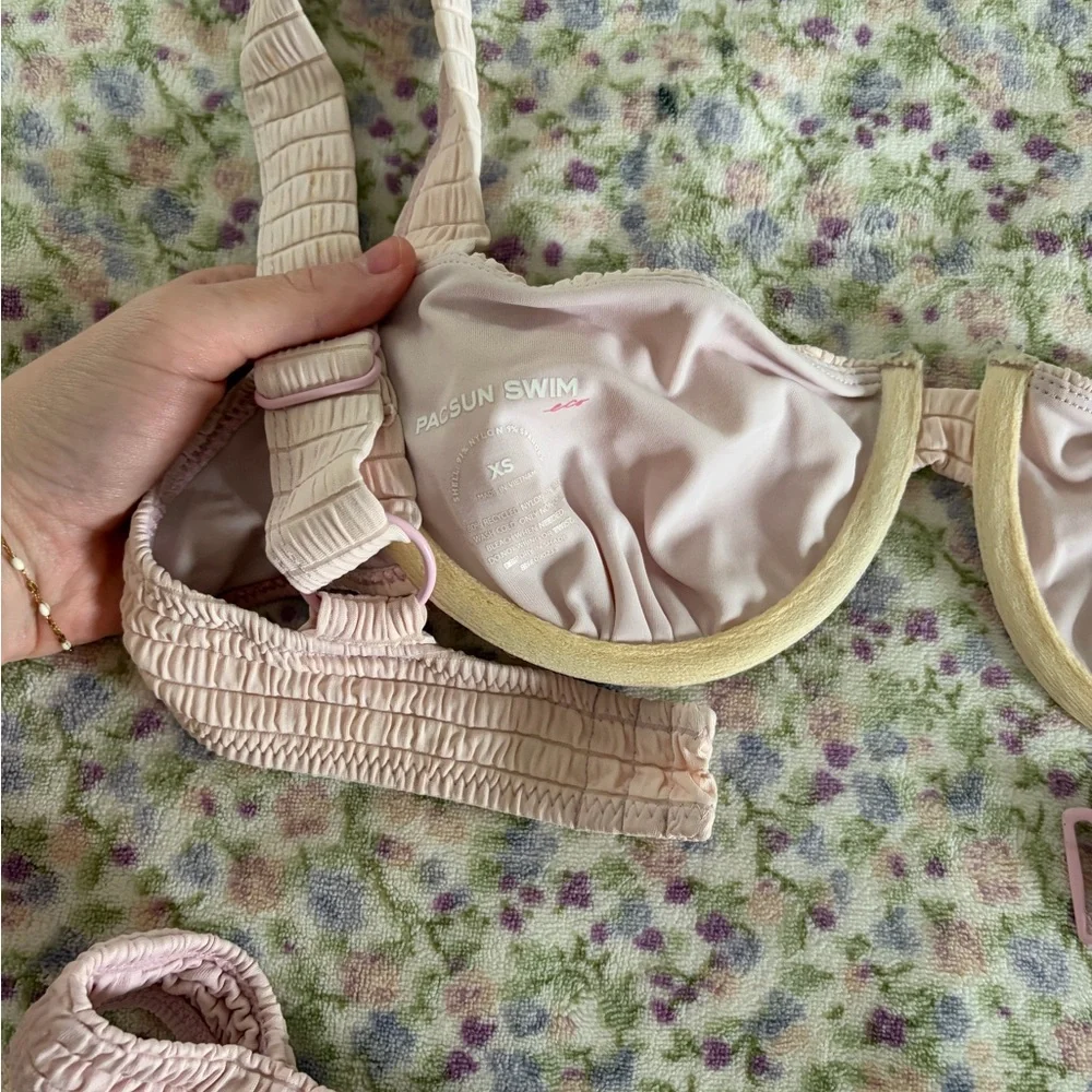 PacSun Blush Textured Bikini Bottom - Picture 4 of 4